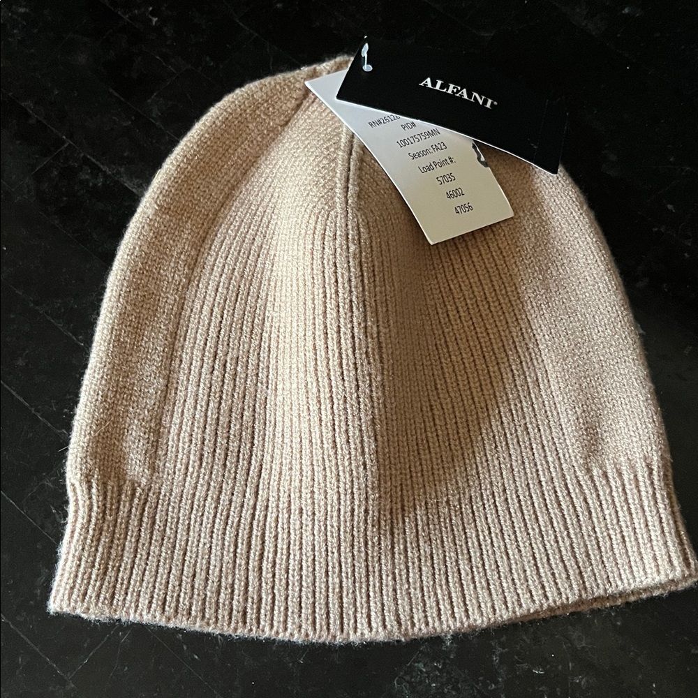 Alfani Tan Knit Beanie